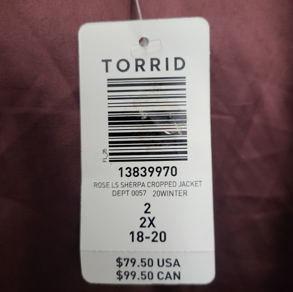 Torrid Faux Fur Cropped Jacket Size 2 - Picture 4 of 5